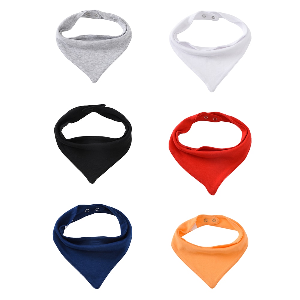 KAVKAS Baby Bibs Triangle Pure Cotton Solid Color Newborn Infant Girl Boy Wipes Bib Scarf Colorful Saliva Fashion Patterns