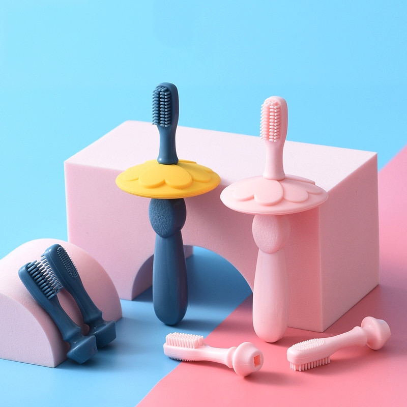 BPA Free Silicone Baby Soft Finger Toothbrush Silicone Infant Tooth Teeth Clean Brush Food Grade Silicone Bebes Oral Health Care