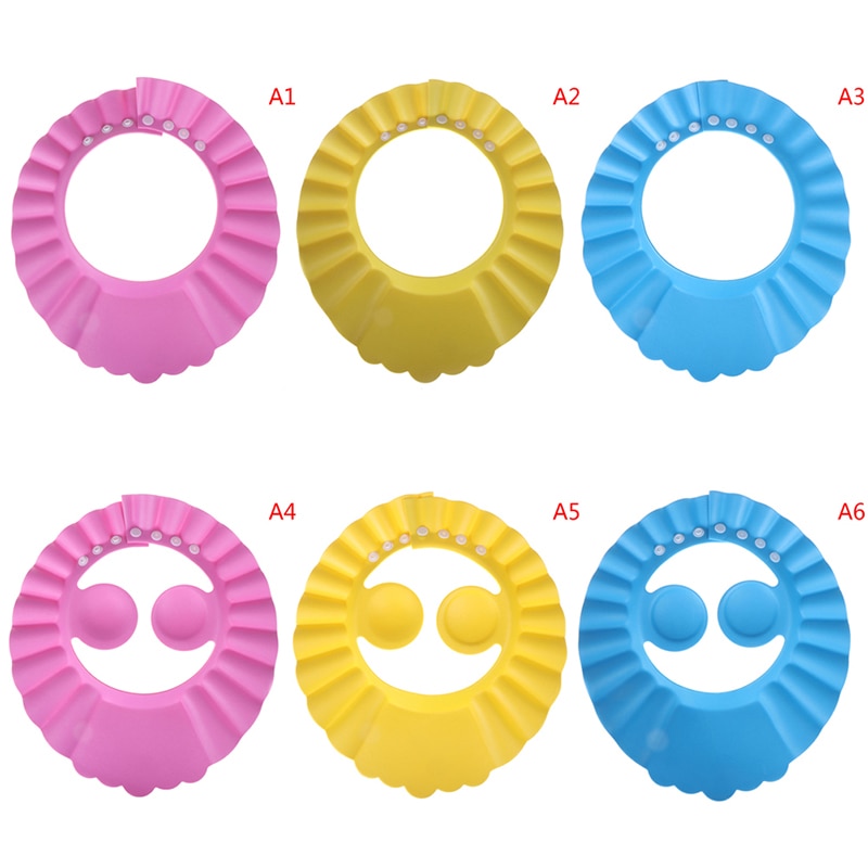 Shampoo Cap Durable Baby Bath Visor Hat Adjustable Baby Shower Protect Eye Water-proof Splashguard Hair Wash Shield For Infant