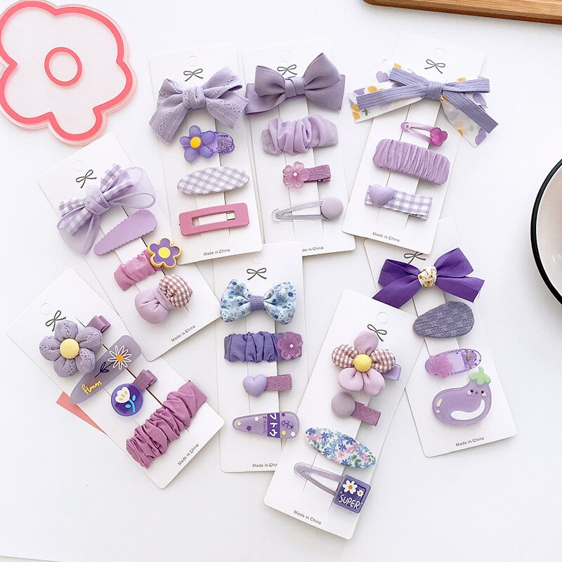 4 Piece/set Hair Clips For Girls Baby Hair Accessories Children Hair Styling Tools Headdress Hairpins Bowknot Hair Grips Hairpin