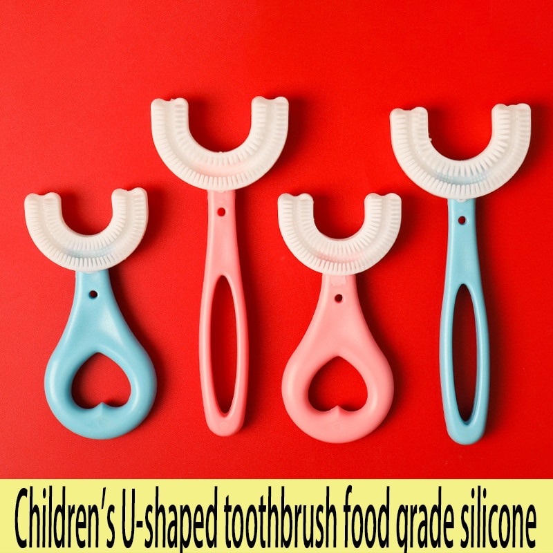 Toothbrush For Children 360 Degree U-shaped Toothbrush Teethers Soft Silicone Baby Brush Kids Teeth Oral Care Cleaning Dental