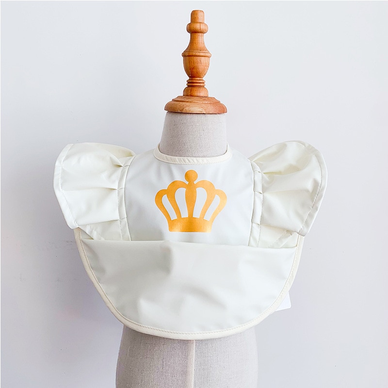 Nordic Style Baby Bib Slevessless Soft PU Saliva Towel Anti-dirty Waterproof Infant Bib with Pocket Baby Feeding Bib Shower Gift