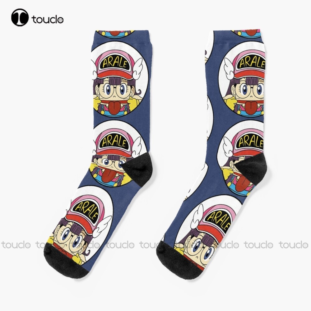 Arale Popo Socks Ankle Socks Men Fashion Creative Leisure Funny Art Abstract Oil Painting Socks Street Skateboard Socks Colorful