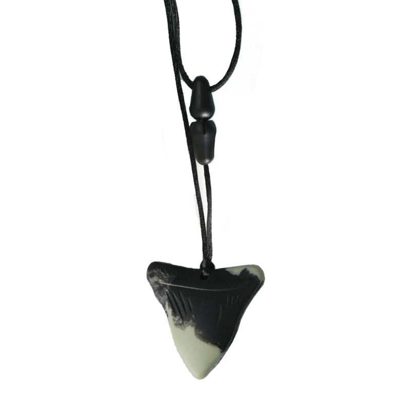 Cute Shark Tooth Chew Necklace for Kids Baby Todder Infant Boy Girls BPA Free Silicone Teething Toys Cartoon Teether Toy P31B