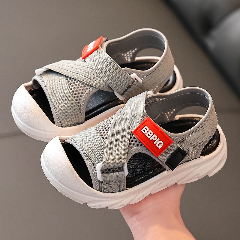 Summer Children's Sandals Baby Toddler Sandals Beach Shoes Soft Bottom Non-Slip Boys Girls Solid Color Sport Leisure Sandal