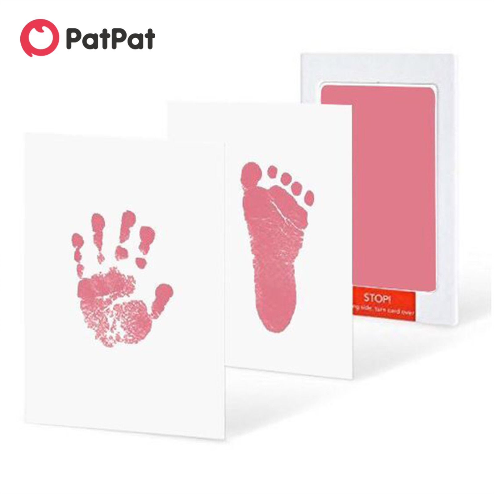 PatPat Non-Toxic Baby Handprint Footprint Inkless Hand Inkpad Watermark Infant Souvenirs Casting Clay Newborn Souvenir Gift