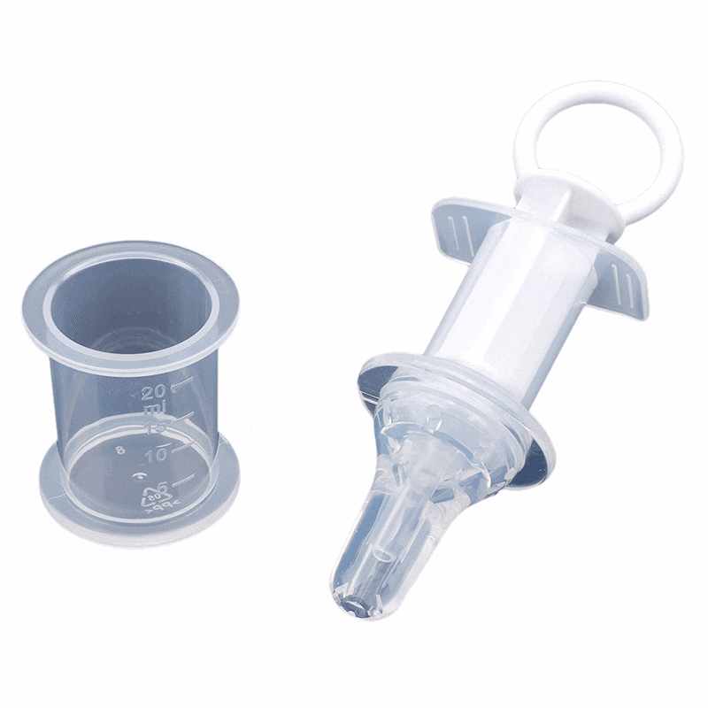 Baby Silicone Flatware Utensils Squeeze Medicine Dropper Dispenser Infants Baby Soft Silicone Syringe Device Flatware Utensils
