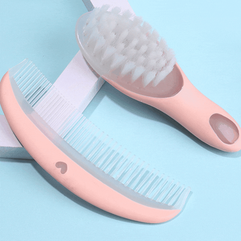 2pcs/set Baby Soft Comb Brush Set Soft Comb Brush For Newborn Scalp Hair Care Supplies Comb And Brush Set For Baby's Health
