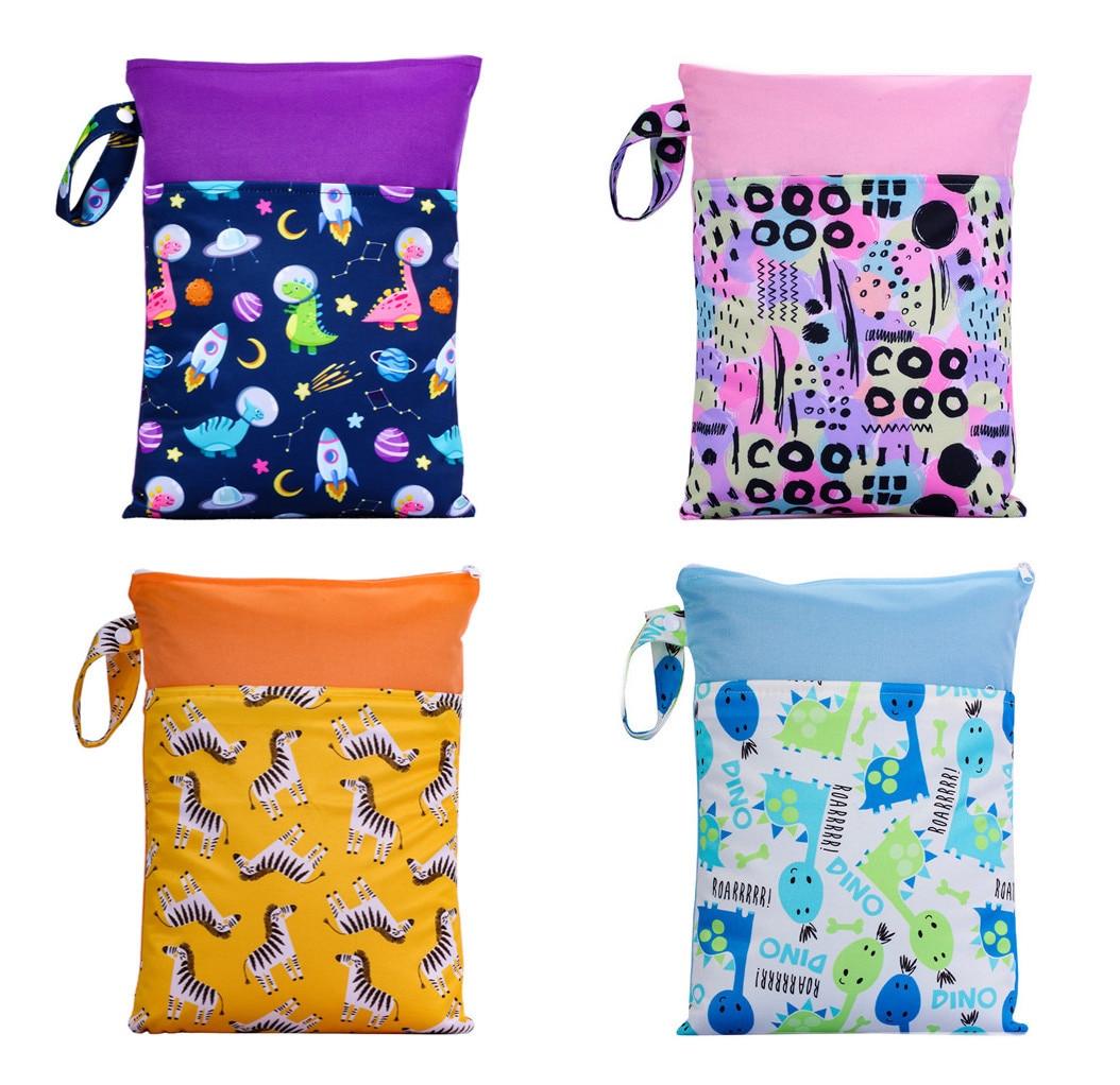 baby diaper bag Wet Dry Separation Bag Baby Stroller Hanging Single Bag wet bag for babies cloth diaper Portable Diaper Storage