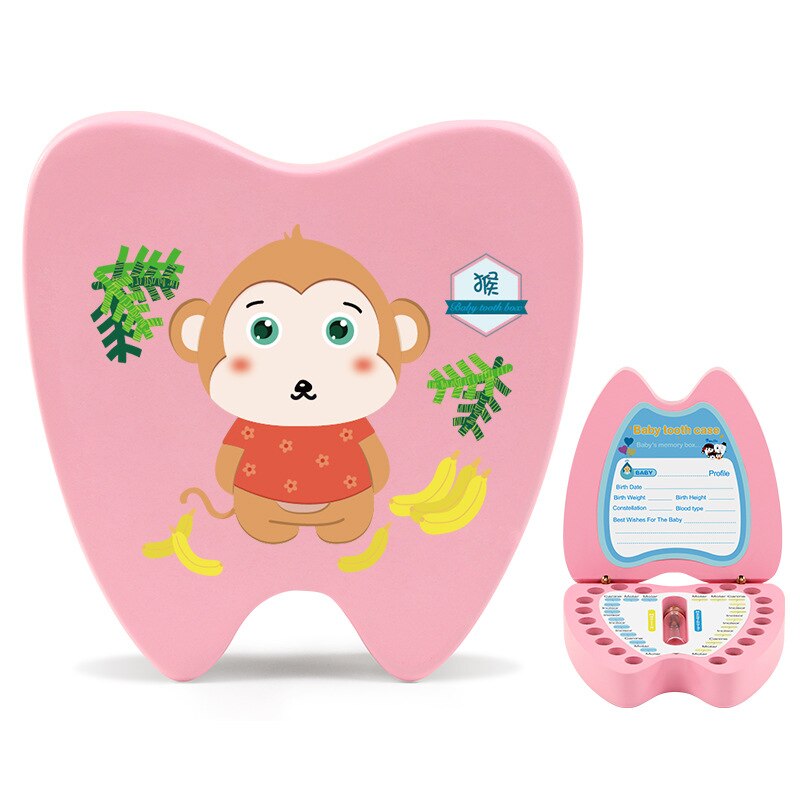 Tooth Fairy Box English Wooden Children's Deciduous Tooth Box Baby Tooth Storage Box Girls Baby Teeth Box