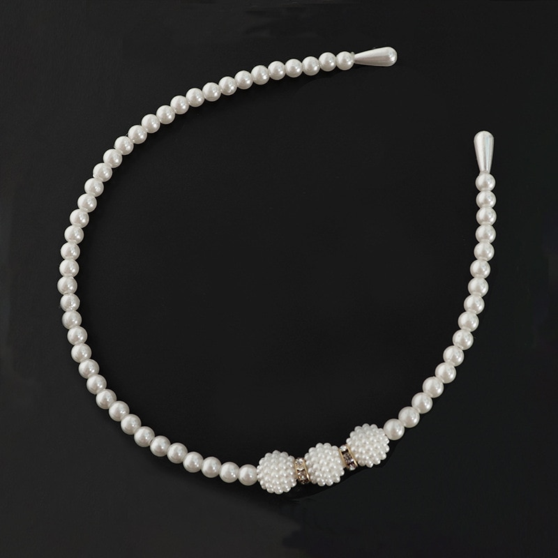 New Baby Elegant Full Pearls Simple Hairbands Sweet Headband Hair Hoops Holder Ornament Head Band Girls Fashion Hair Accessories