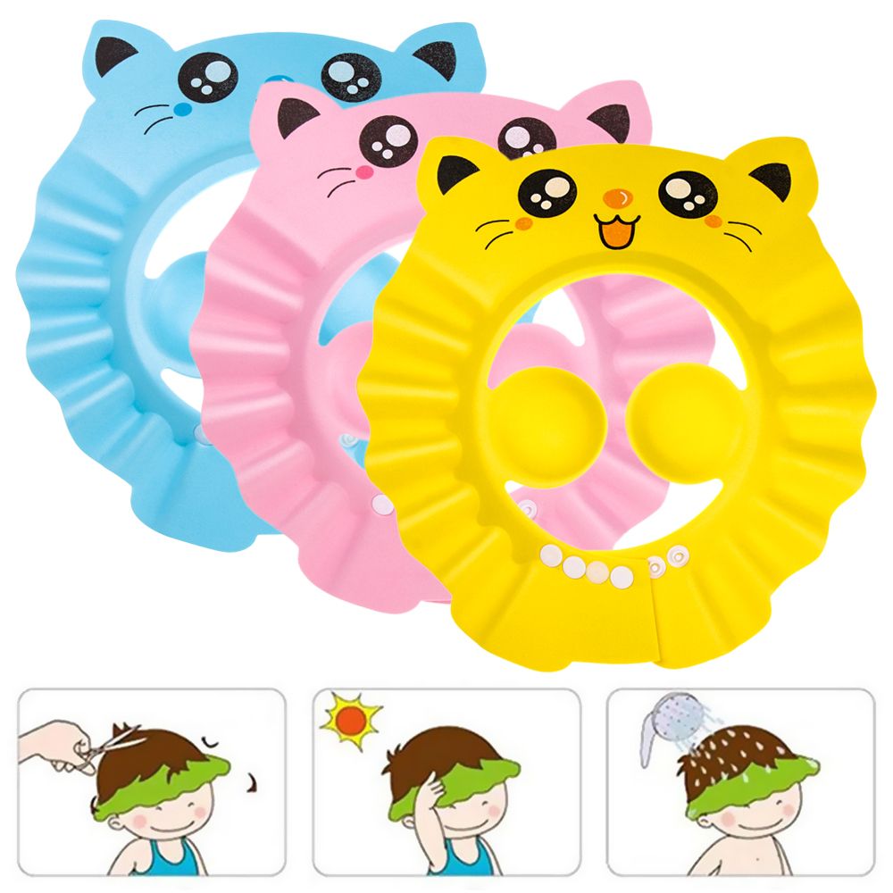 Adjustable Waterproof EVA Baby Shower Caps Portable Child Kids Shampoo Hat Wash Hair Shield Bath Visor Eye Ear Protection