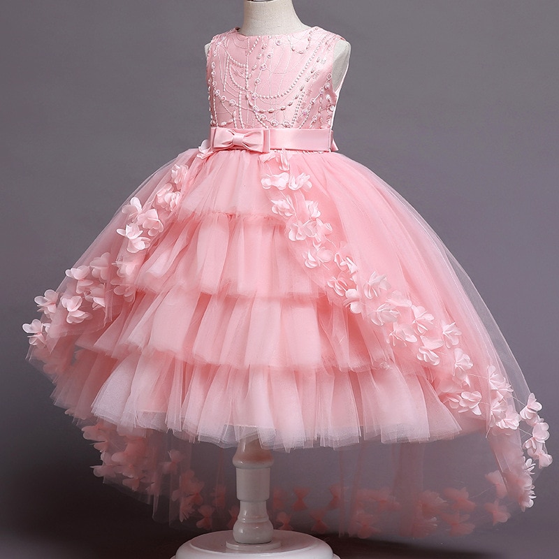 KEAIYOUHUO Summer 2022 Gowns Dresses For Children's Princess Evening Tutu Birthday Party Dress Flower Girl Sweet Clothes 5 