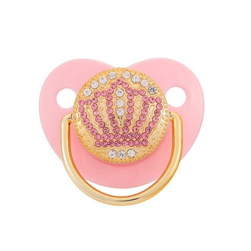 Pink Crown Baby Pacifier Newborn Silicone Pacifier Infant Nipple Dummy Soother Pacifier Baby Shower Gift 0-18M BPA Free