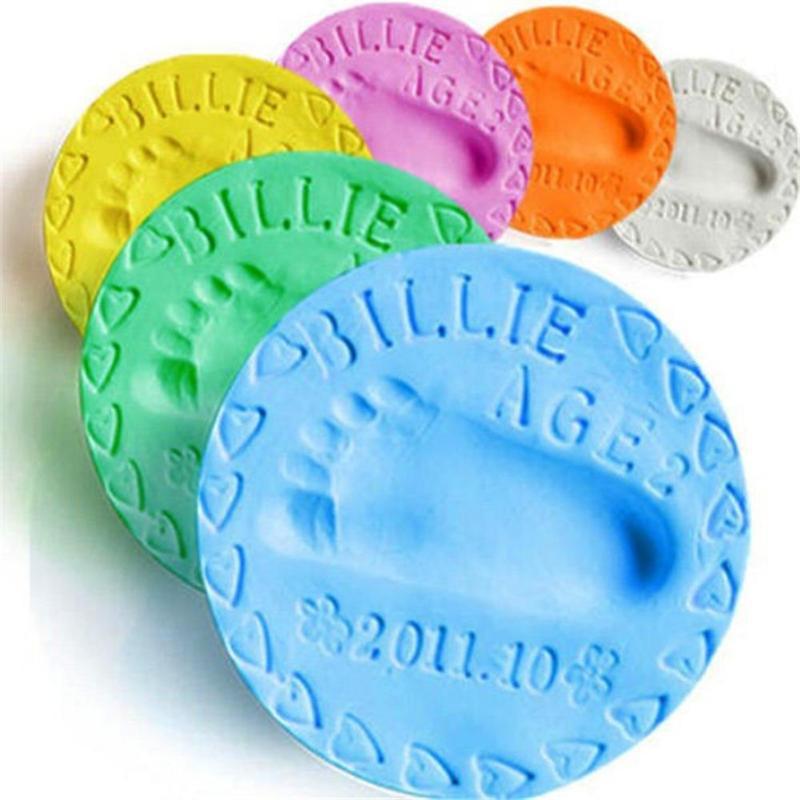 20g/bag 3D Baby Hand Footprint Pad Foot Paw Print Ultralight Clay Stereo Baby Items For Newborn Imprint Inkpad Souvenir Gadgets