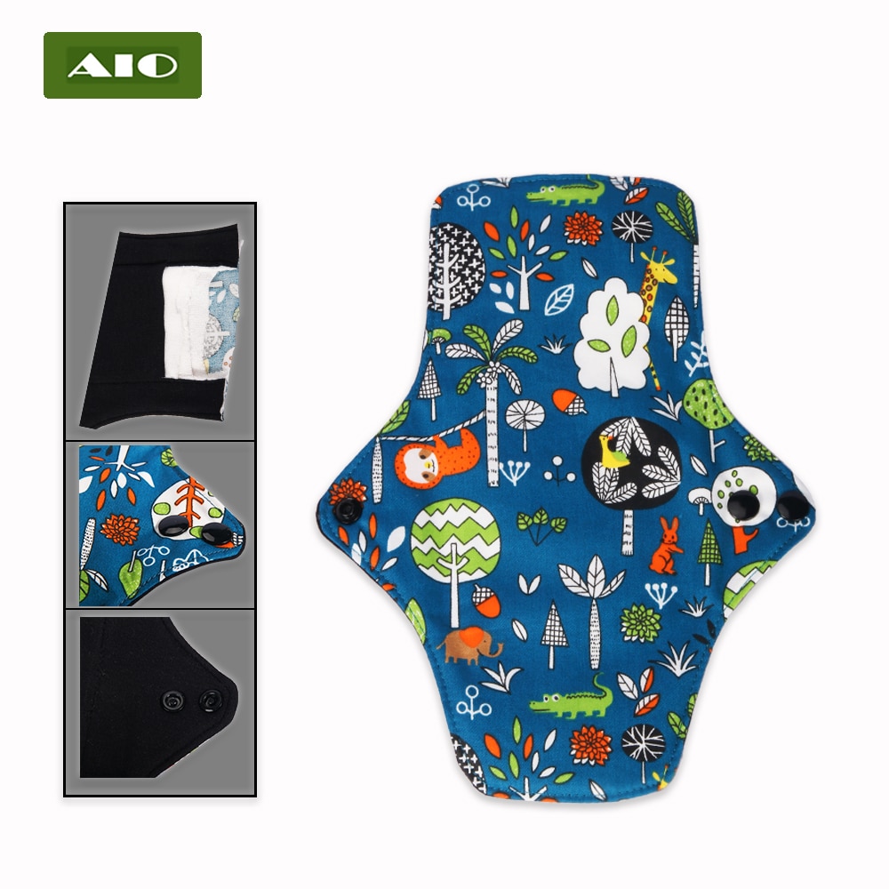 [AIO] 20*30cm Cotton Women Monthly Hygiene Gasket Female Reusable Sanitary Pad Menstrual Napkin toallas femeninas reutilizables
