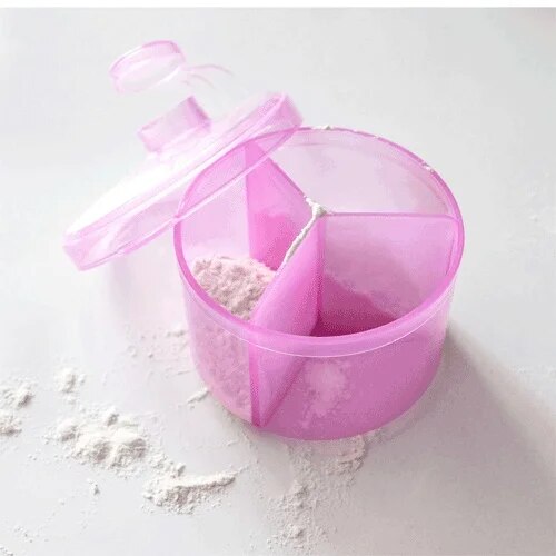 Pink color powder food container