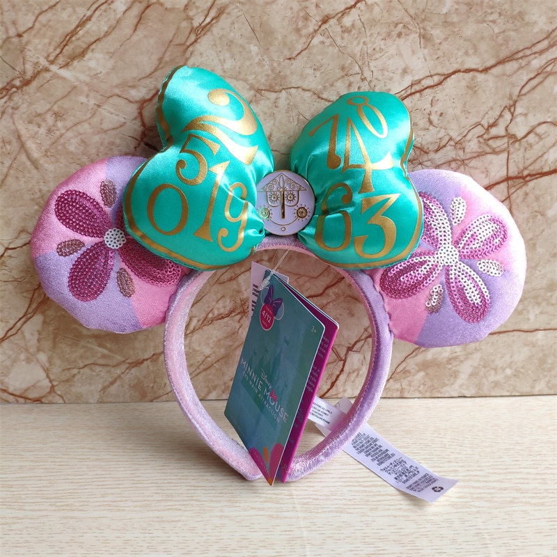Minnie Ears Small World Hairband Sequin Bows Girls Headband Adult Costum Cosplay Cartoon Party Decoration Plush Doll