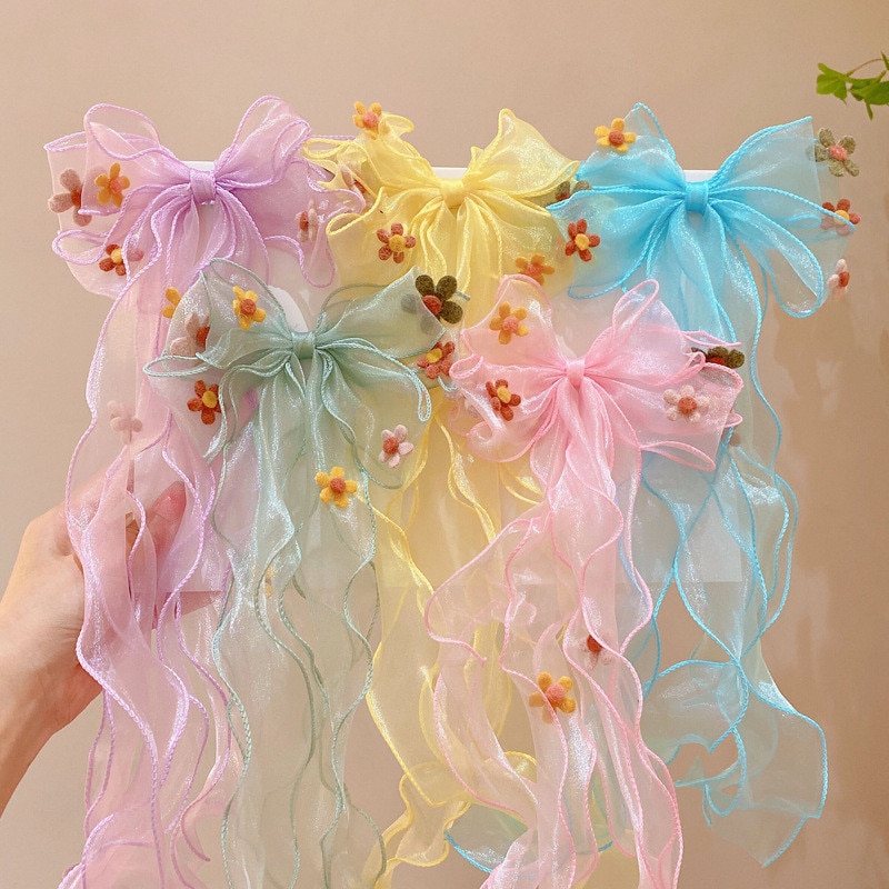 Cute Lace Bow Knotted Hair Clips Little Girl Hair Accessories Girls Clips Baby Hairpins Children Hair Clips Gifts 2022