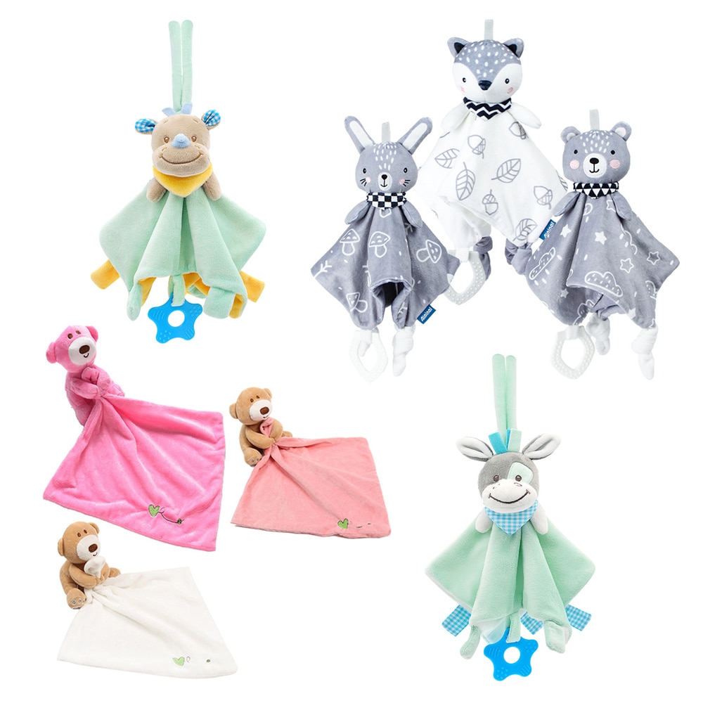 Cute Stuffed Animals Baby Comforter Toys Soft Plush Bunny Soothing Towel Appease Sleeping Toys For Babies 0 12 Months Plush Toys