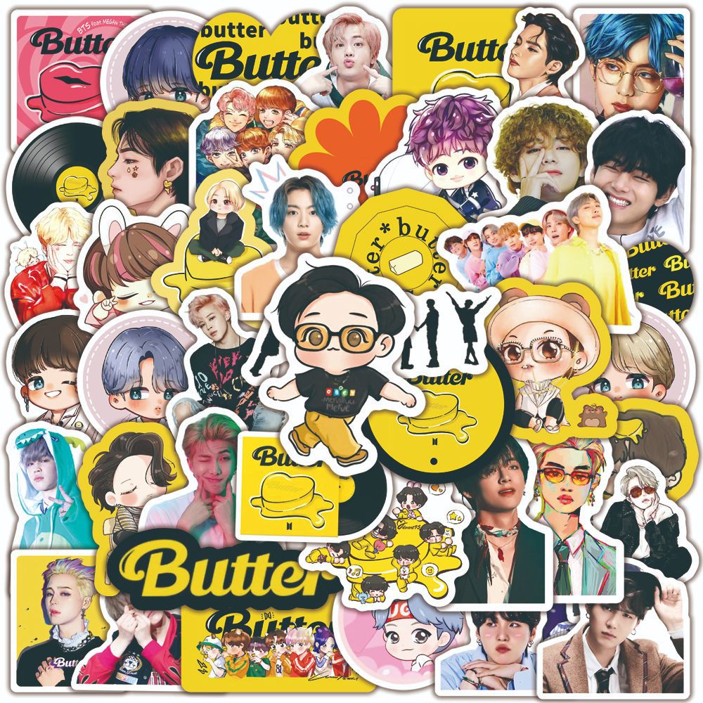50PCS Cute KPOP Star BANGTAN BOYS-BTS Stickers New Album Idols Card Korea Stickers Stationery Decors Scrapbooking Fans Gifts