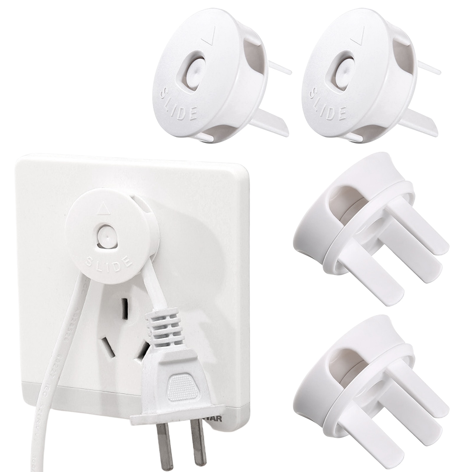 4PCS Power Socket Electrical Outlet Baby Kids Child Safety Guard Protection Anti Electric Shock Plugs Protector Cover