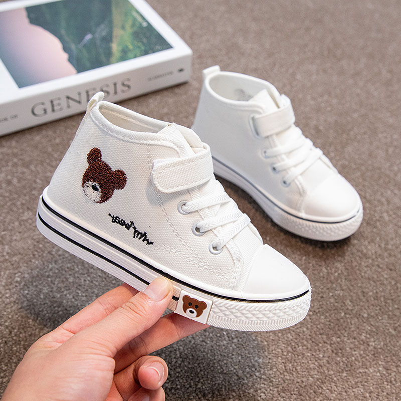 Summer Canvas Shoes High-Top Sneakers For Teenage Boys Casual Shoes Flats Spring Fashion Skate Shoes Cotton New Kids Girls Shoes