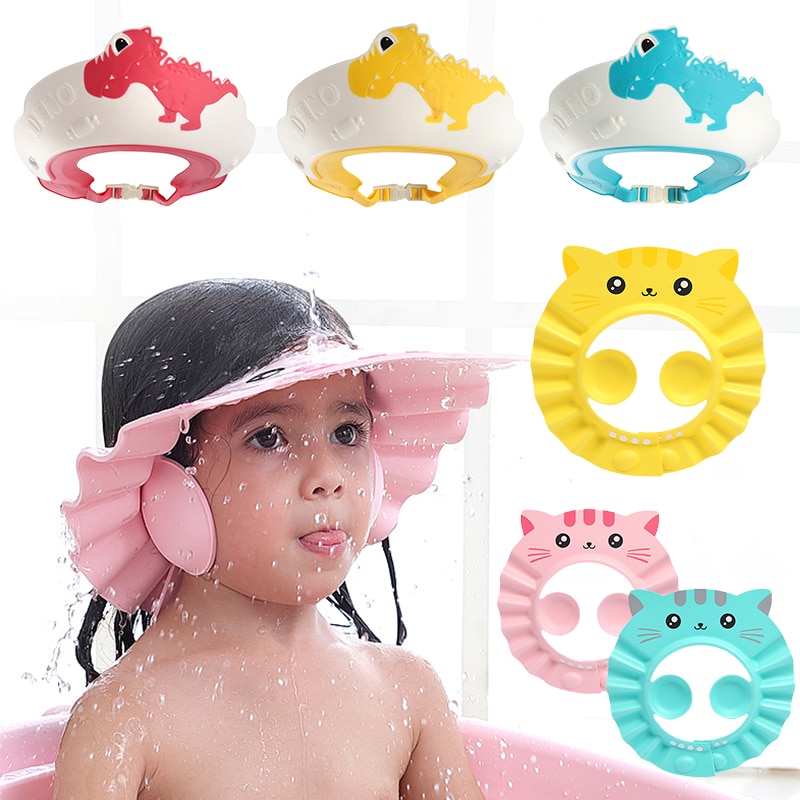 Adjustable Baby Shower Hat Toddler Hair Wash Hat For Kids Ear Protection Safe Children Shampoo Bathing Shower Protect Head Cover