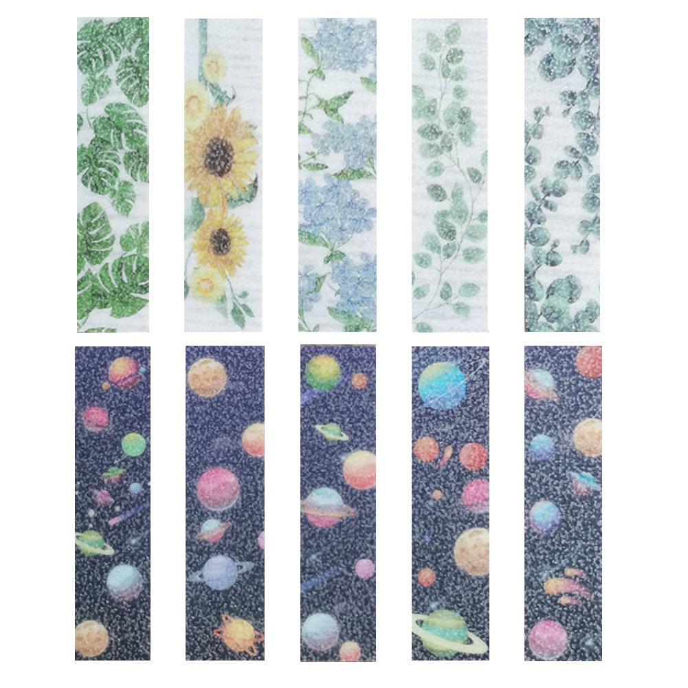 10pcs Calm Sticker Phone Tape For Desk Anxiety Sensory Anti Stress Tactile PEVA Fidget Strips Bookmarks Adhesives Textured Toys