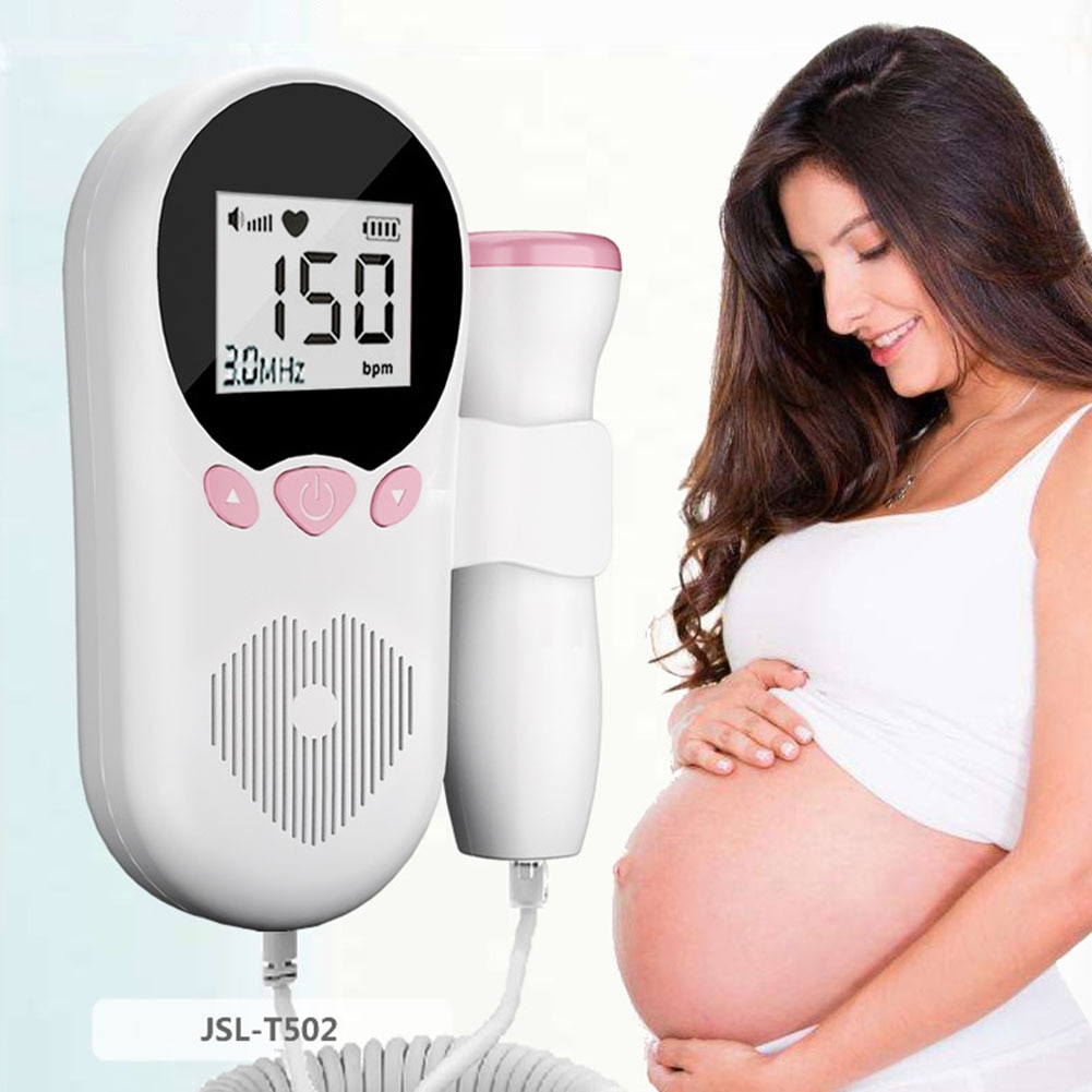 Fetal Doppler Upgraded Fetal Home Pregnancy Heart Rate Monitor Baby Fetal Heart Rate Detector LCD Display No Radiation