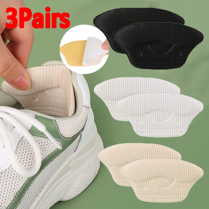 3Pair=6Pc Insole Patch Sport Shoes Heel Sticker Anti-wear Heel Pad Anti-dropping Sneaker Size Reducer Anti Blister Cushion Pads