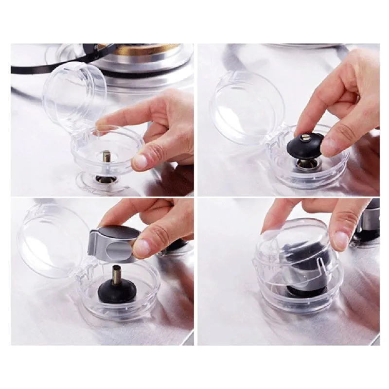 6 Pcs Baby Safety Oven Lock Lid Gas Stove Knob Covers Infant Child Protector Kitchen Supplies