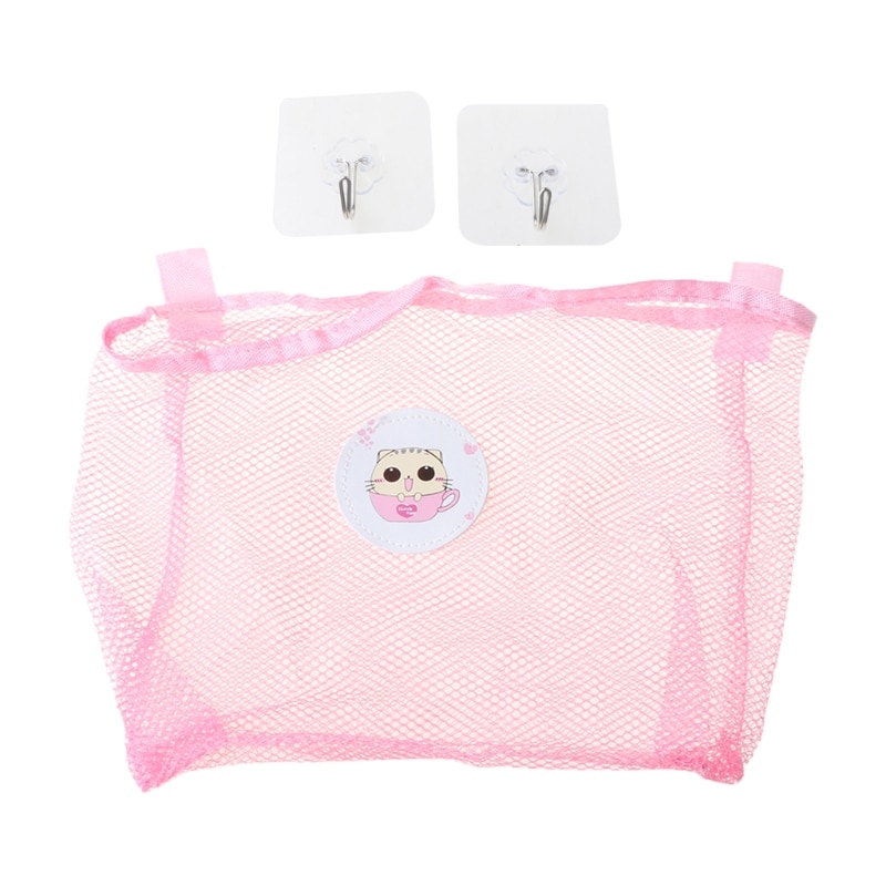 900C Child Bath Toy Storage Bag Organiser Net Suction Baskets Kids Bathroom Mesh Bag