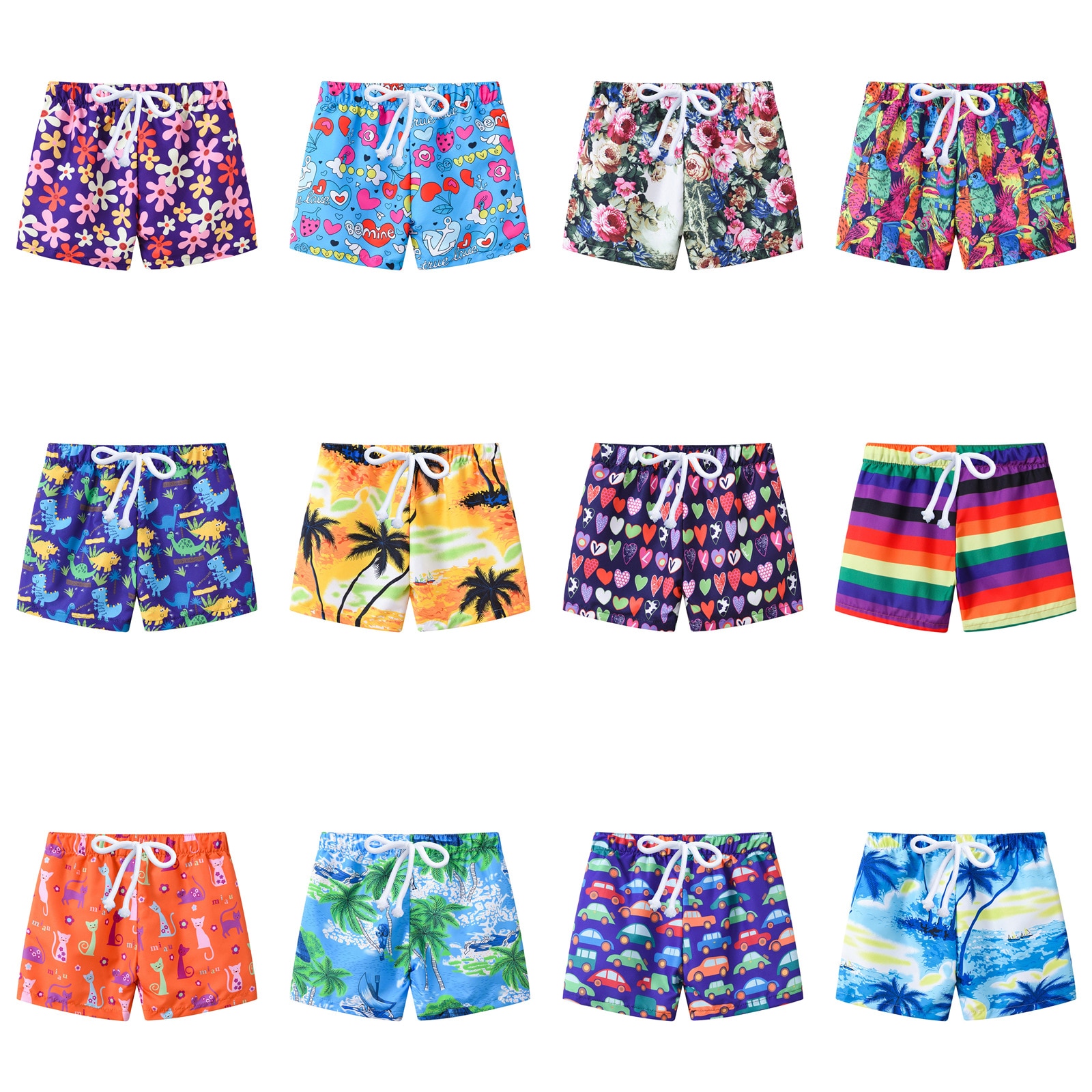 Boy Swimsuit Summer Swimming Trunks For Boy Kids Swimwear Beach Shorts For Girls Children's Swimming Pants 3-8 Years
