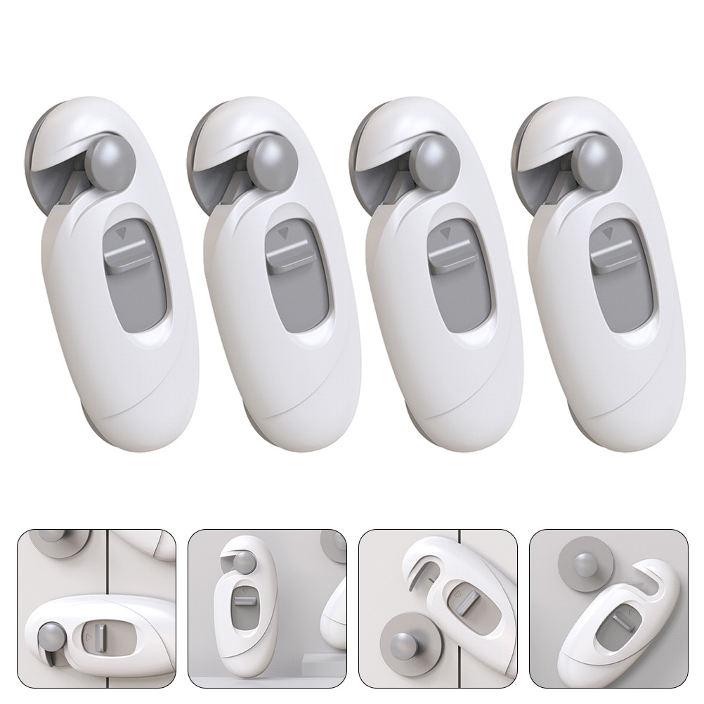 4pcs Child Proof Locks Kids Safety Furniture Locks for Cabinet Cupboard Drawers