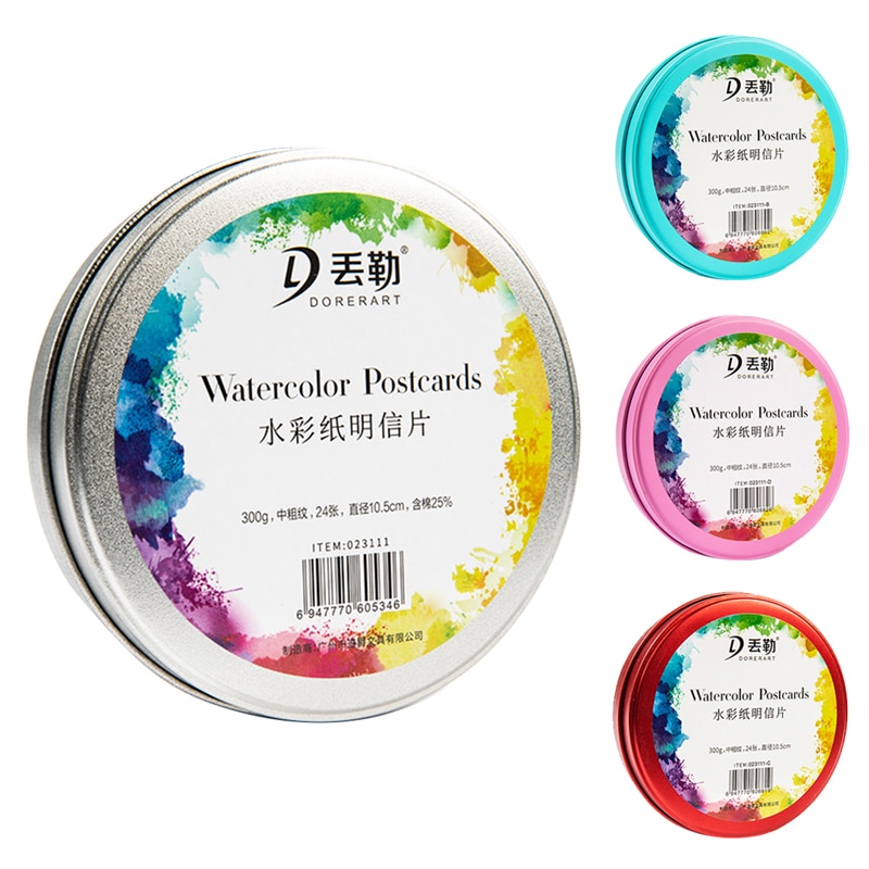 300g Watercolor Paper Pad Aquarelle Water-soluble Drawing Paper For Hand Painted Art Supplies Portable Cotton Paper Cards Colors