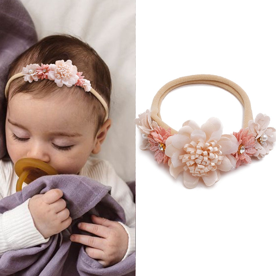 Girl Hair Accessories Infant Party Nylon Photoshoot Props Toddler Baby Shower Crown Headband Newborn Elastic Photography Outfits