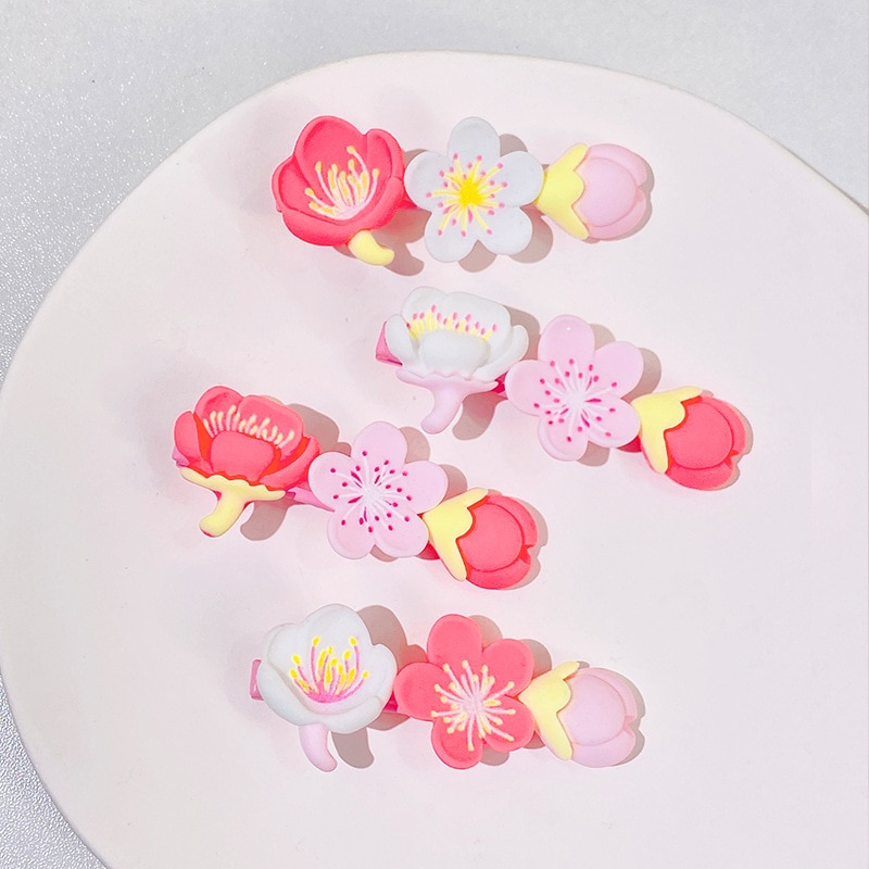 Small Flowers Hair Clips For Baby Girls Hair Accessories Children Hair Grips Hair Pins Floral Barrettes Toddler Hair Wear