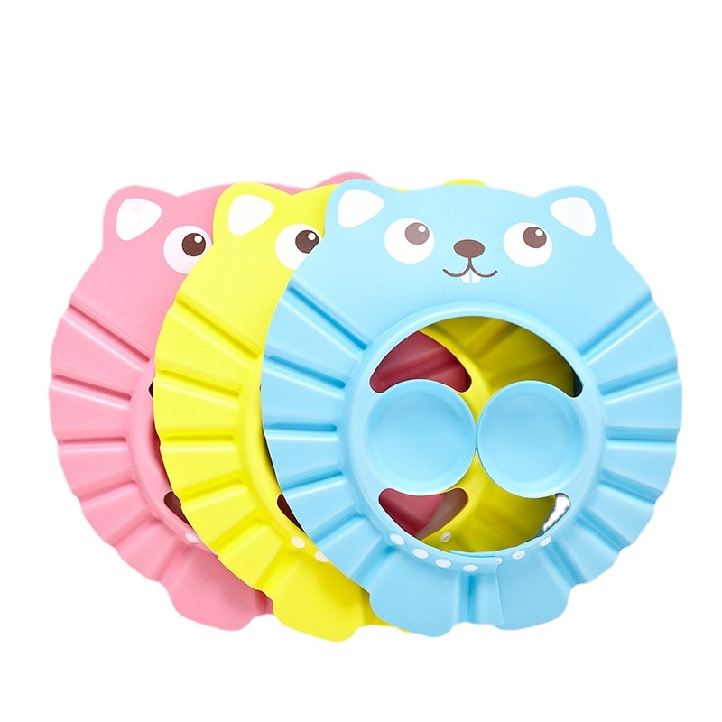 Baby Shower Cap Adjustable Hair Wash Hat for Kids Soft Ear Protection Safe Children Shampoo Bathing Shower Protect Head Cover