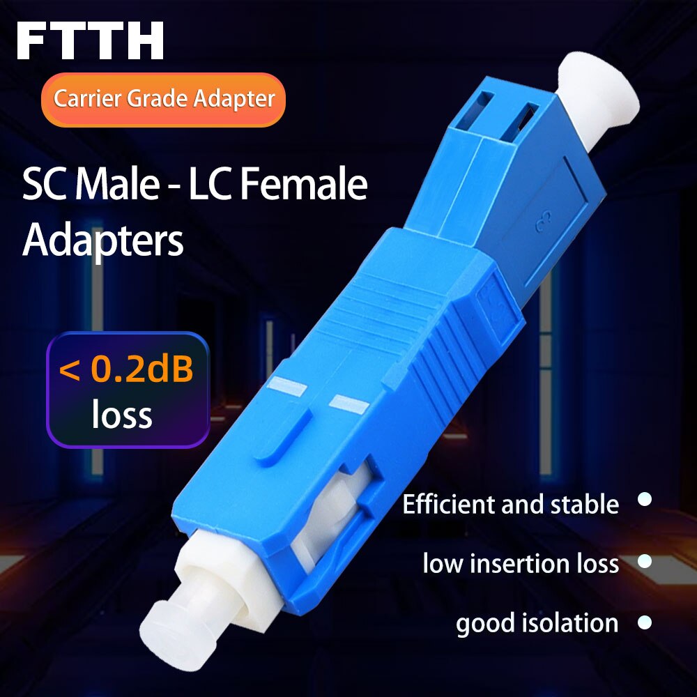 FASO 5PCS SC Male-LC Female Adapters SC-LC Connectors Fiber Optic Adapter Conector Fibra Optica