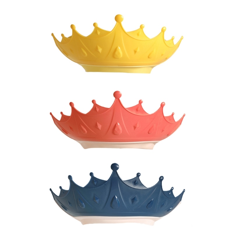 Adjustable Waterproof Shampoo Hat with Cute Crown Design for Children Toddler