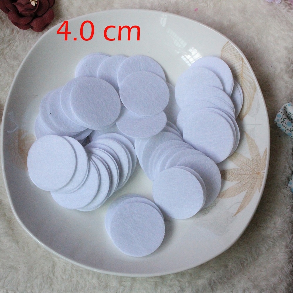 200pcs/lot White/Black Round Non-woven Felt Patch For DIY Flower Handmade Circles Flower Felt Pads DIY Hair Accessories
