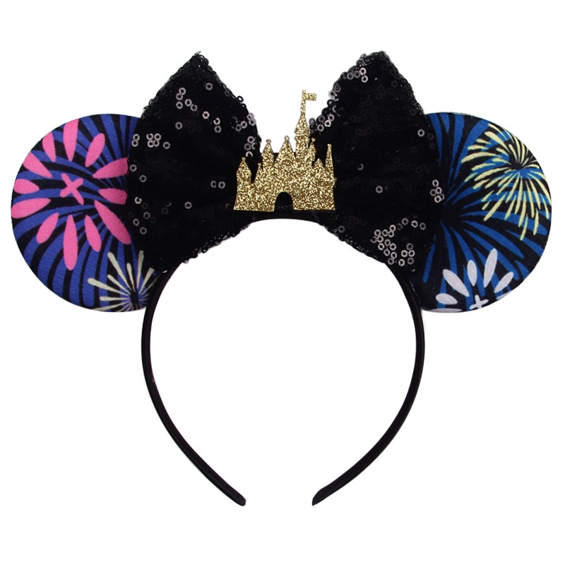 Classical 2023 Valentine Festival Girls Sequins Mouse Ear Hairband High-quality Party Cosplay Headband Snowflake Winter Headwear