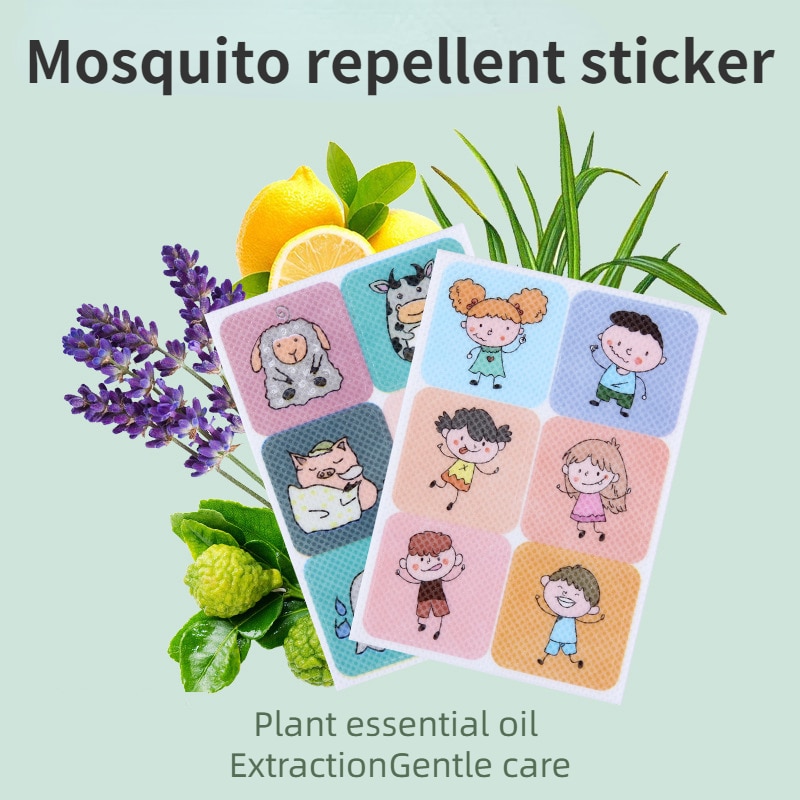 Cartoon mosquito stickers portable infant children cool stickers essential oil anti-mosquito stickers insect bites outdoor