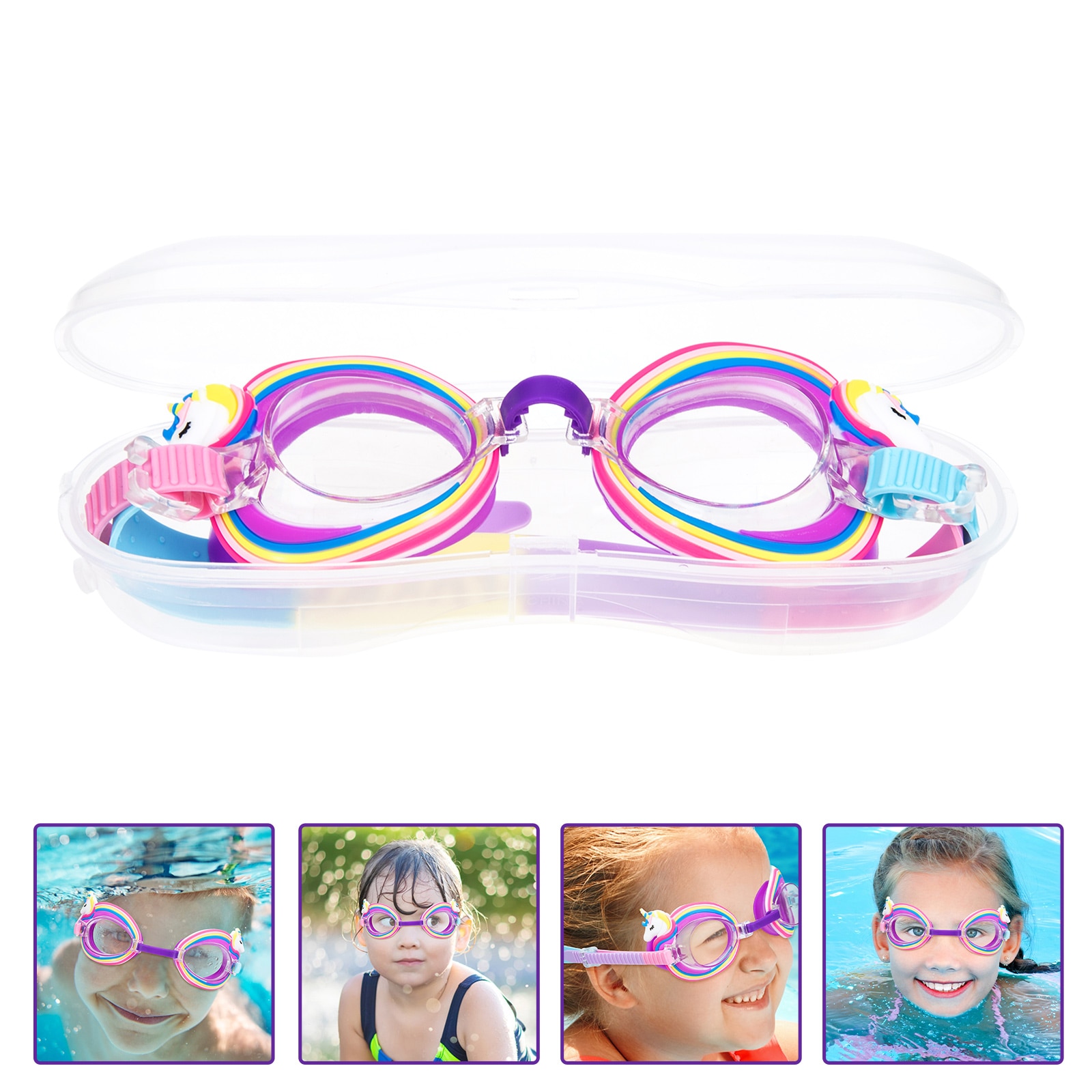 Goggles Swimming Swim Glasses Kids Eye Children Anti Fog Hawaiian Unicorn Cartoon Pirate Party Favors Diving Waterproof Portable