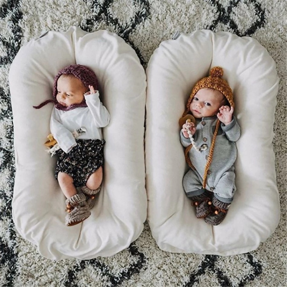 Portable Baby Nest Girls Boys Infant Newborn Baby Lounger Cotton Fabric Crib Toddler Bed Baby Nursery Carrycot Co Sleeper Bed