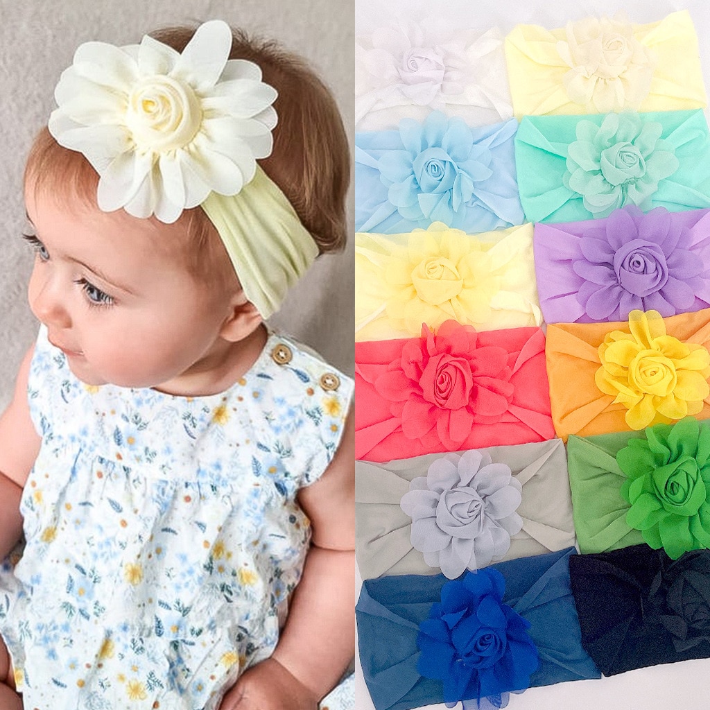 Fashion Baby Girl Headband Soft Solid Elastic Newborn Kids Headwear Baby Girl Princess Hairband Baby Accessories 0-3 Years