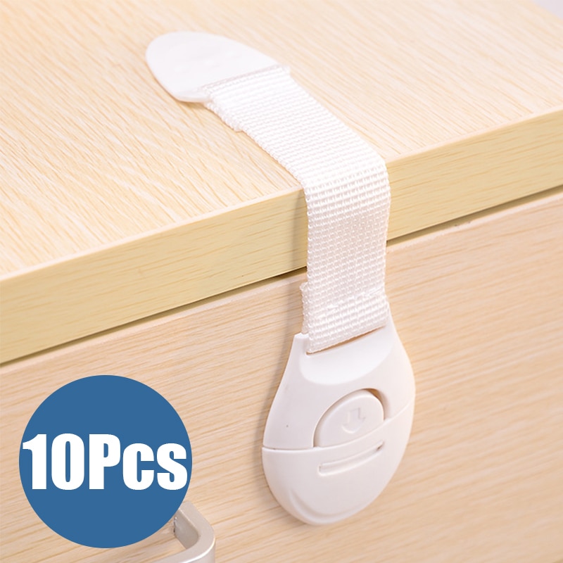 10Pcs Child Safety Cabinet Locks Baby Security Protector Drawer Door Cabinet Lock Kids Plastic Safety Locks Children Protection