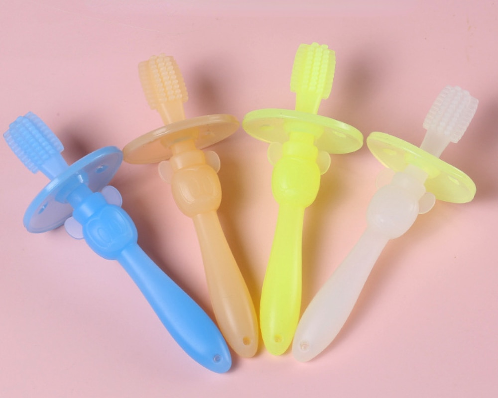 Baby Toothbrush Kids Soft Silicone Training Toothbrushes Children 360 Degree Toothbrush Teethers Kids Teeth Oral Care 0-2 Y