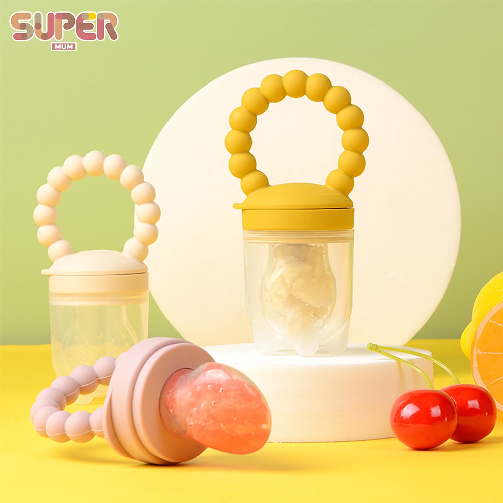 Newborn Pacifier Food Nibble Baby Pacifiers Feeder Kids Fruit Nipple Feeding Safe Infant Training Nipple Teat Pacifier Bottles